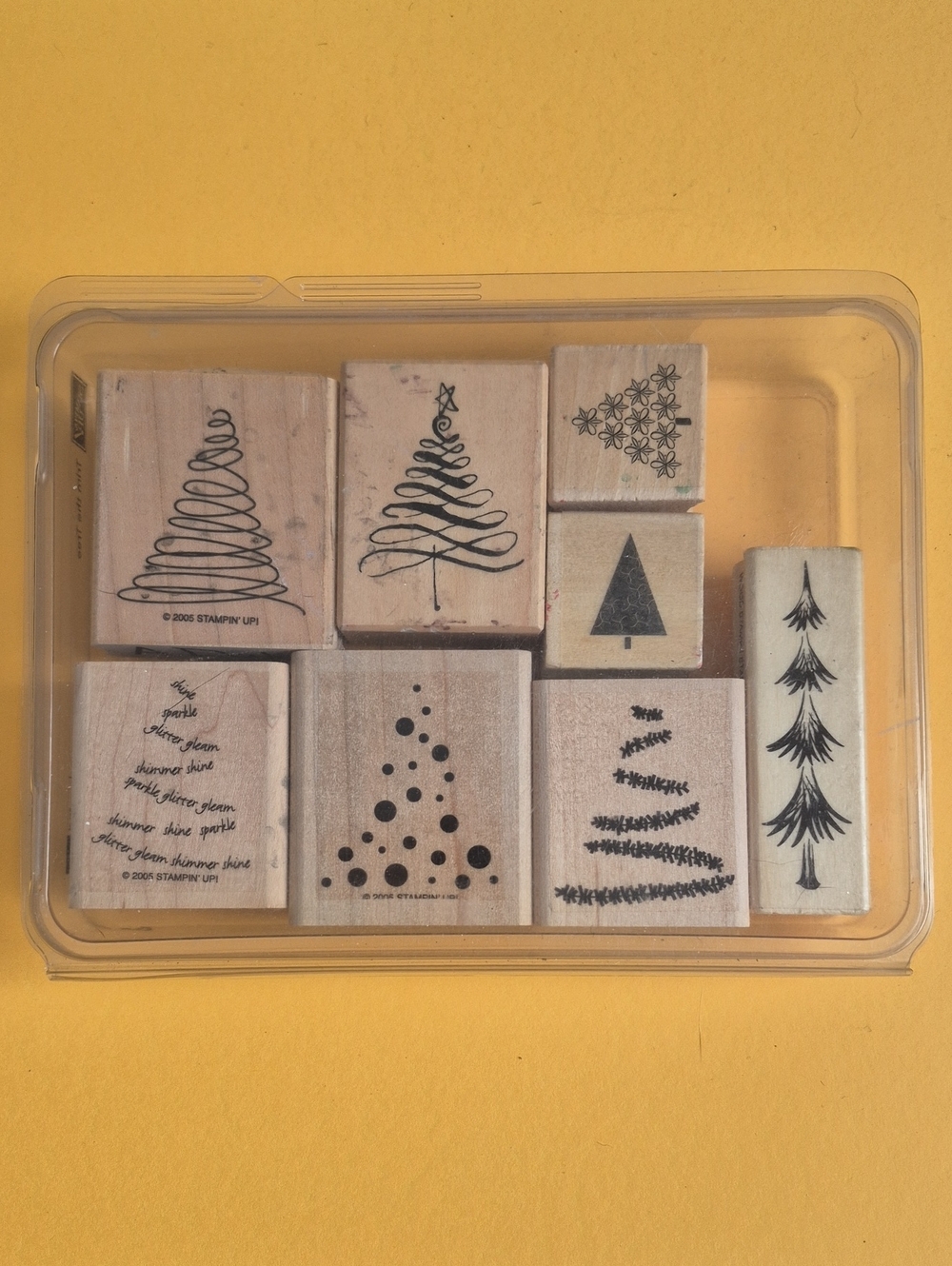 Stampin' Up! Wooden Tree Stamp Set - Black Designs
